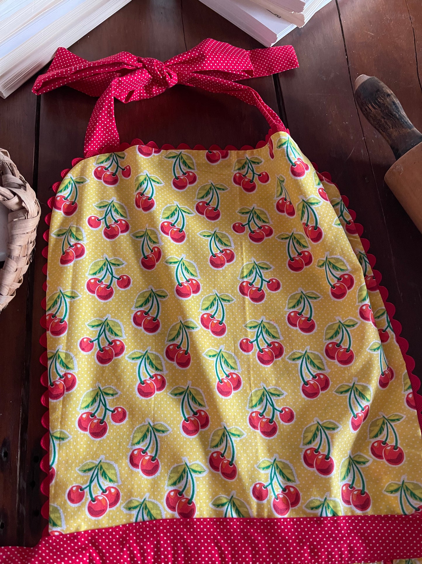 Vintage Replica Fabric Apron Set of 2 One Adult Size and One Child Size