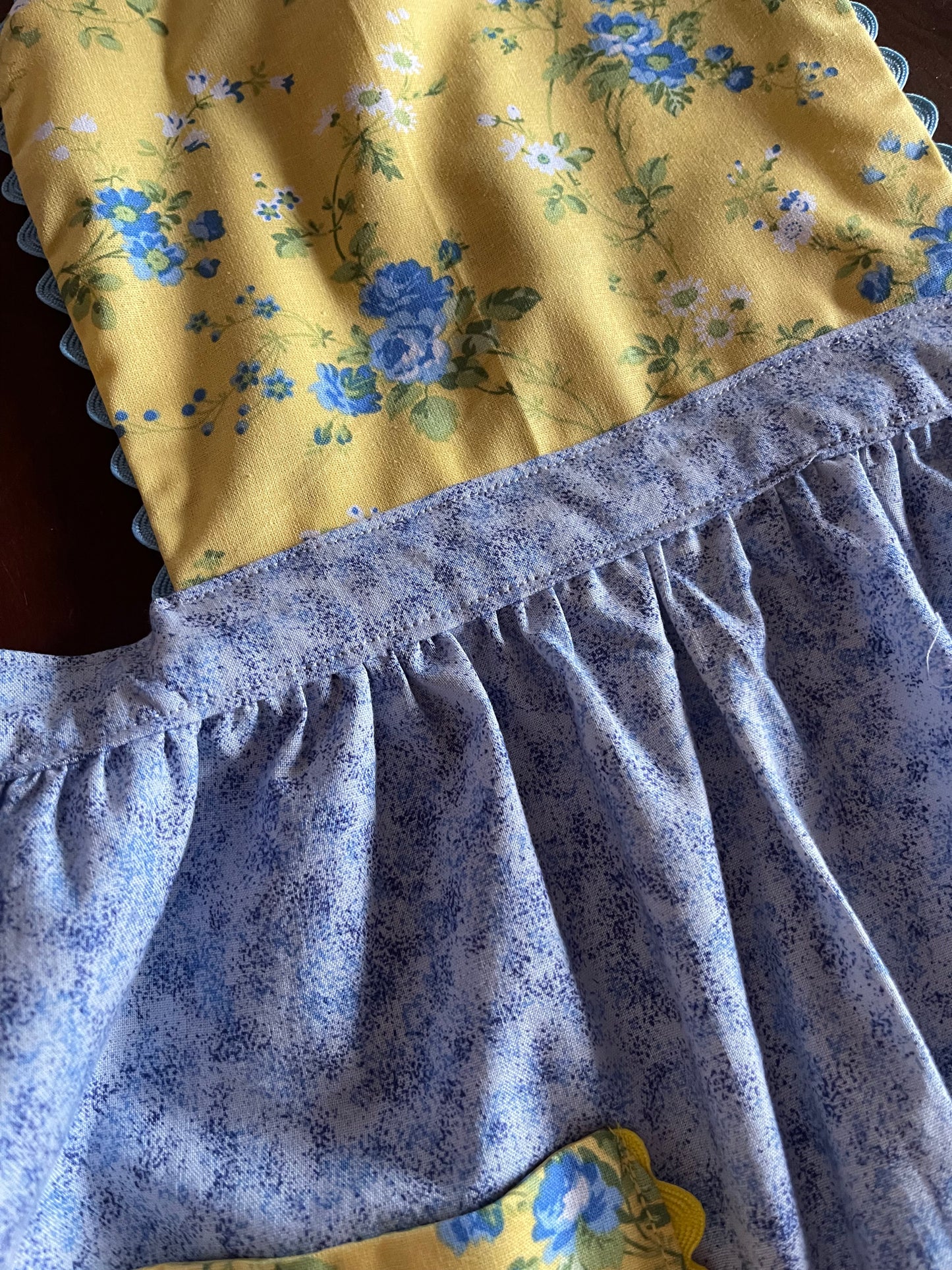 Vintage Replica Fabric Apron Set of 2 One Adult Size and One Child Size