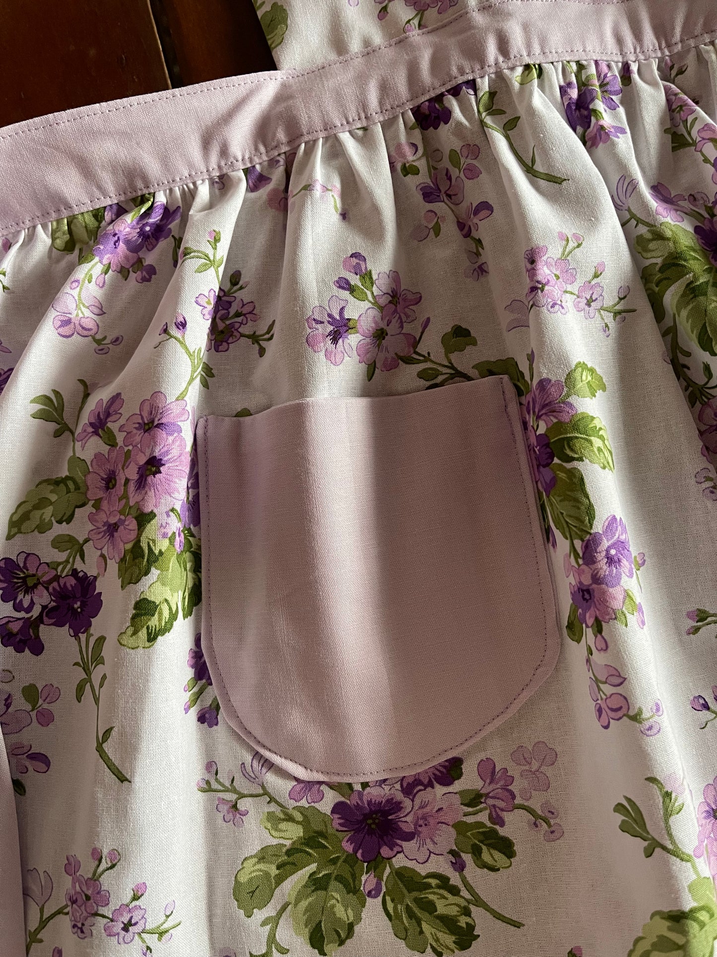 Vintage Replica Fabric Apron Set of 2 One Adult Size One Child Size