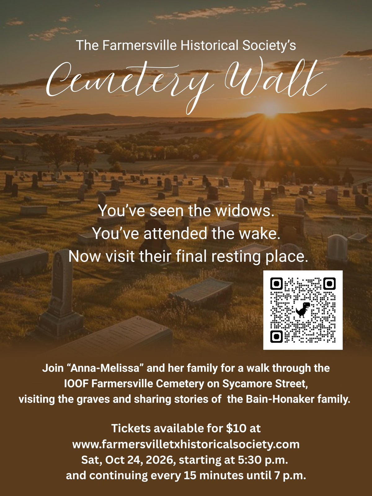 Cemetery Walk Event Ticket