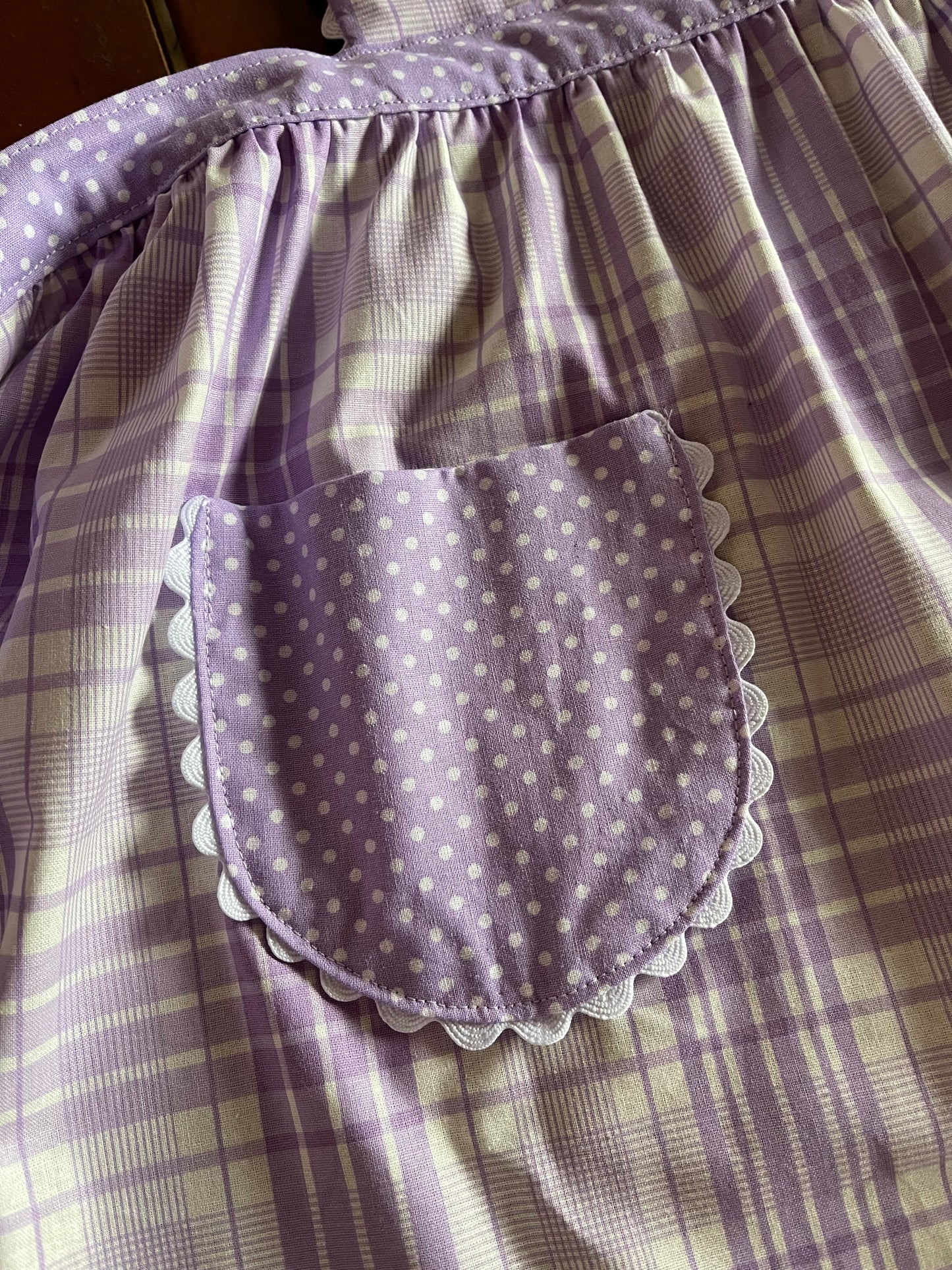 Vintage Replica Fabric Apron Set of 2 One Adult Size and One Child Size