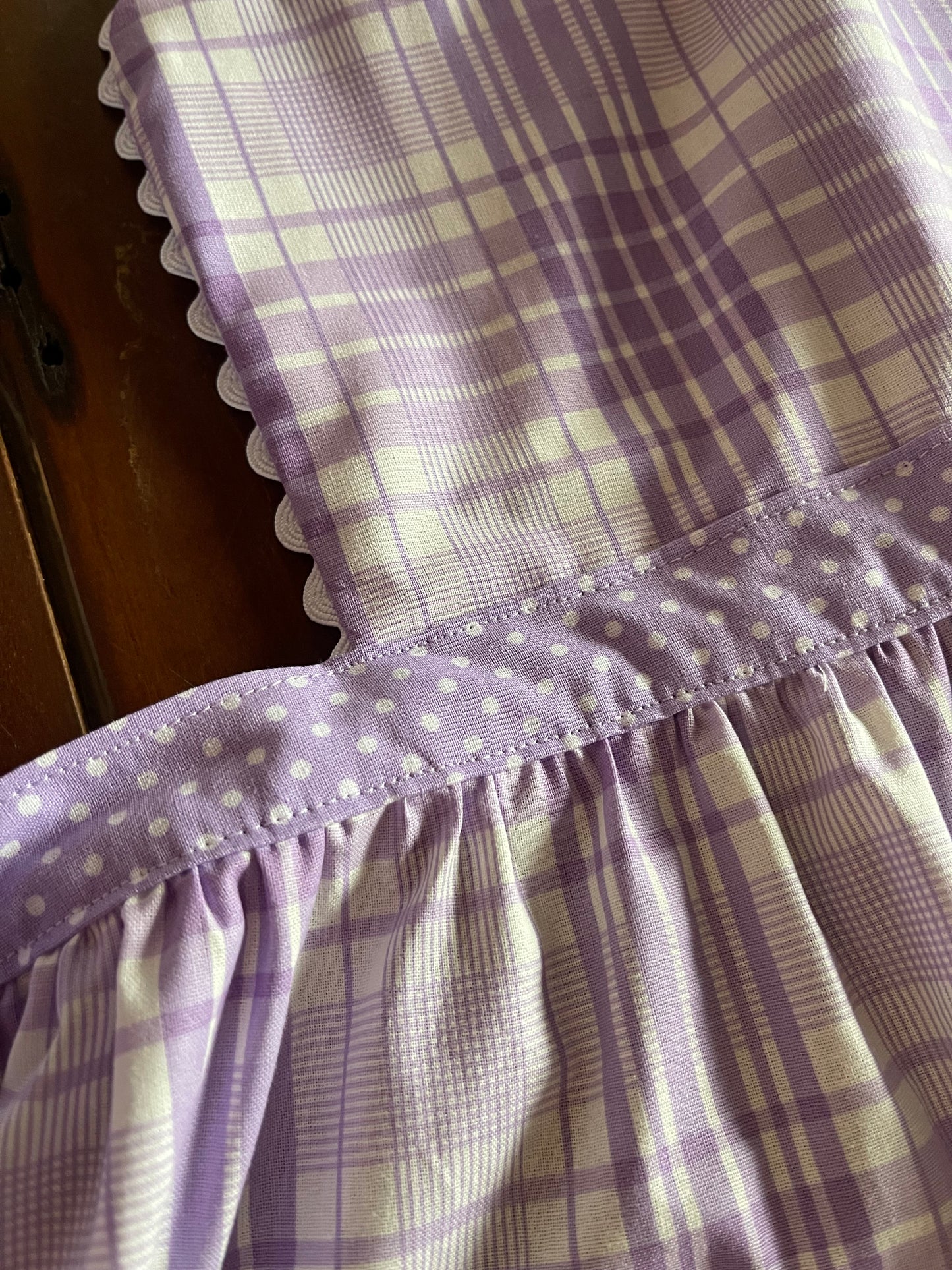 Vintage Replica Fabric Apron Set of 2 One Adult Size and One Child Size