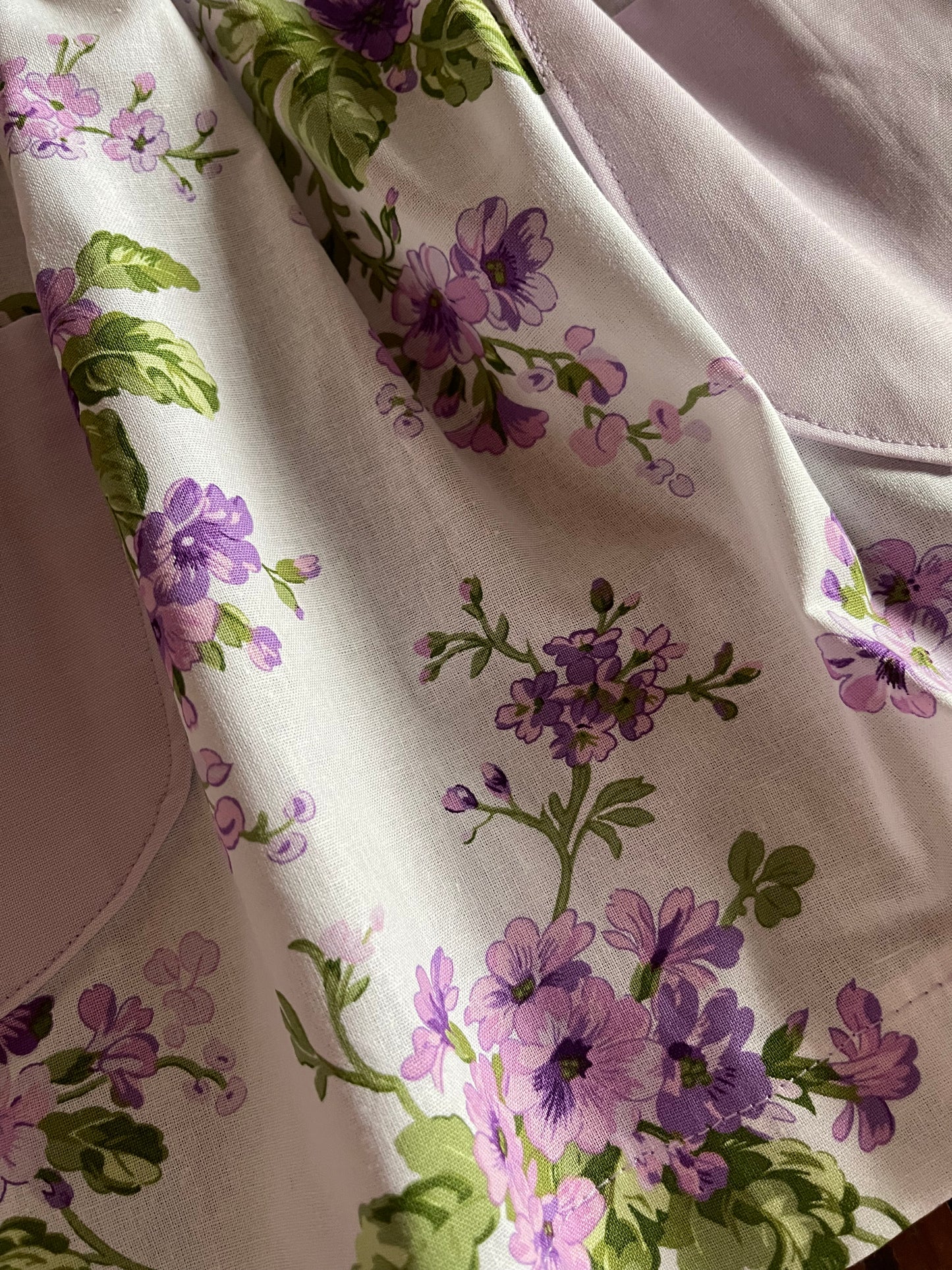 Vintage Replica Fabric Apron Set of 2 One Adult Size One Child Size