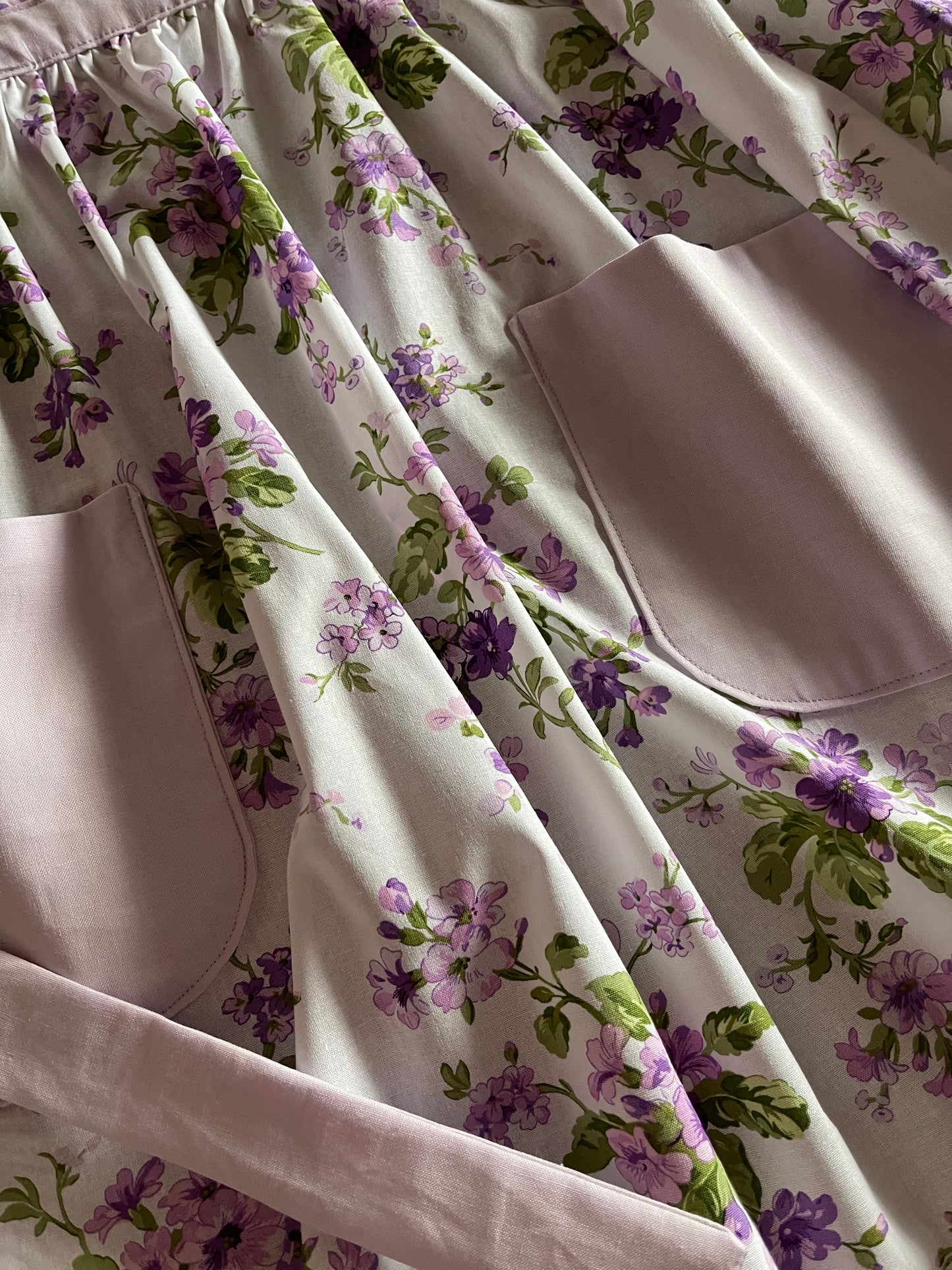 Vintage Replica Fabric Apron Set of 2 One Adult Size One Child Size