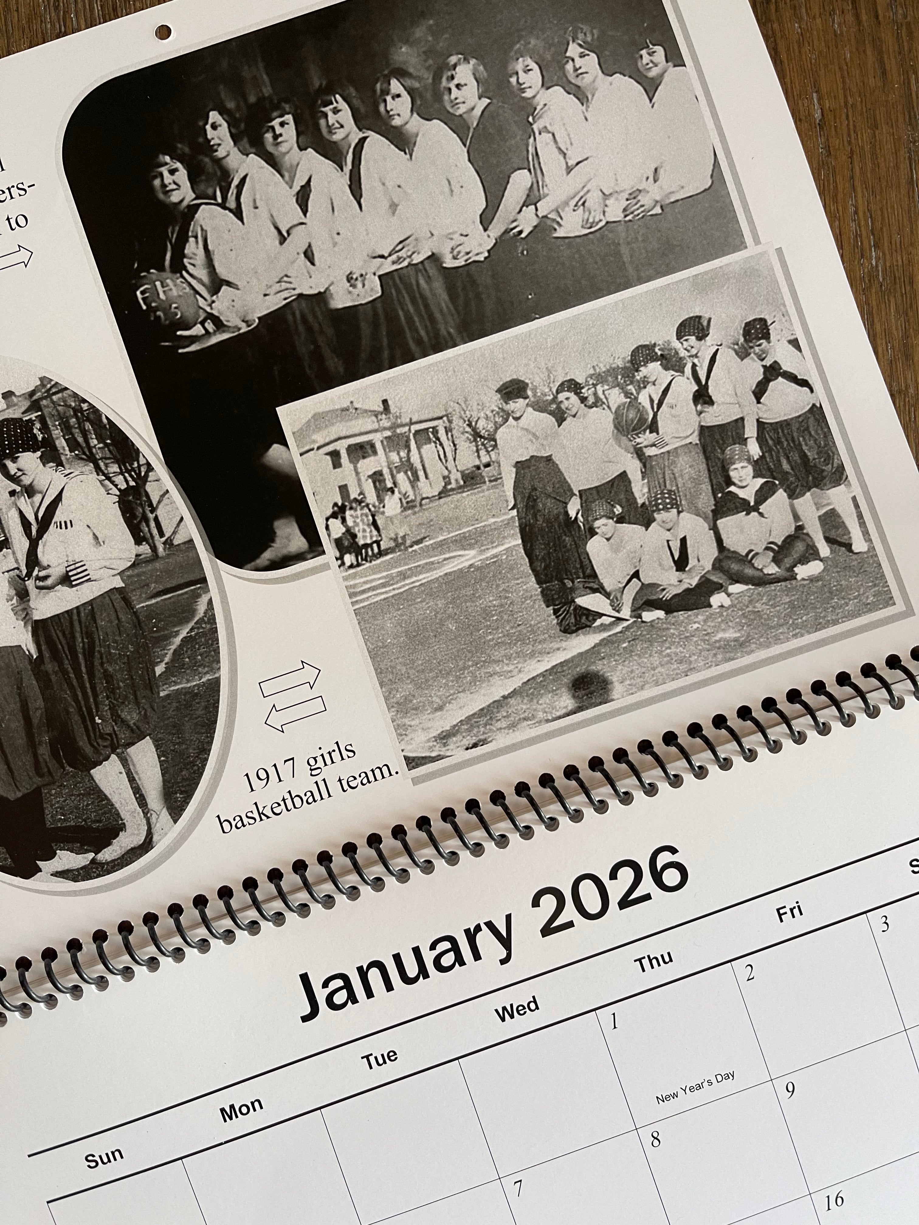 2026 Calendar “Farmersville Sports Traveling Through Time
