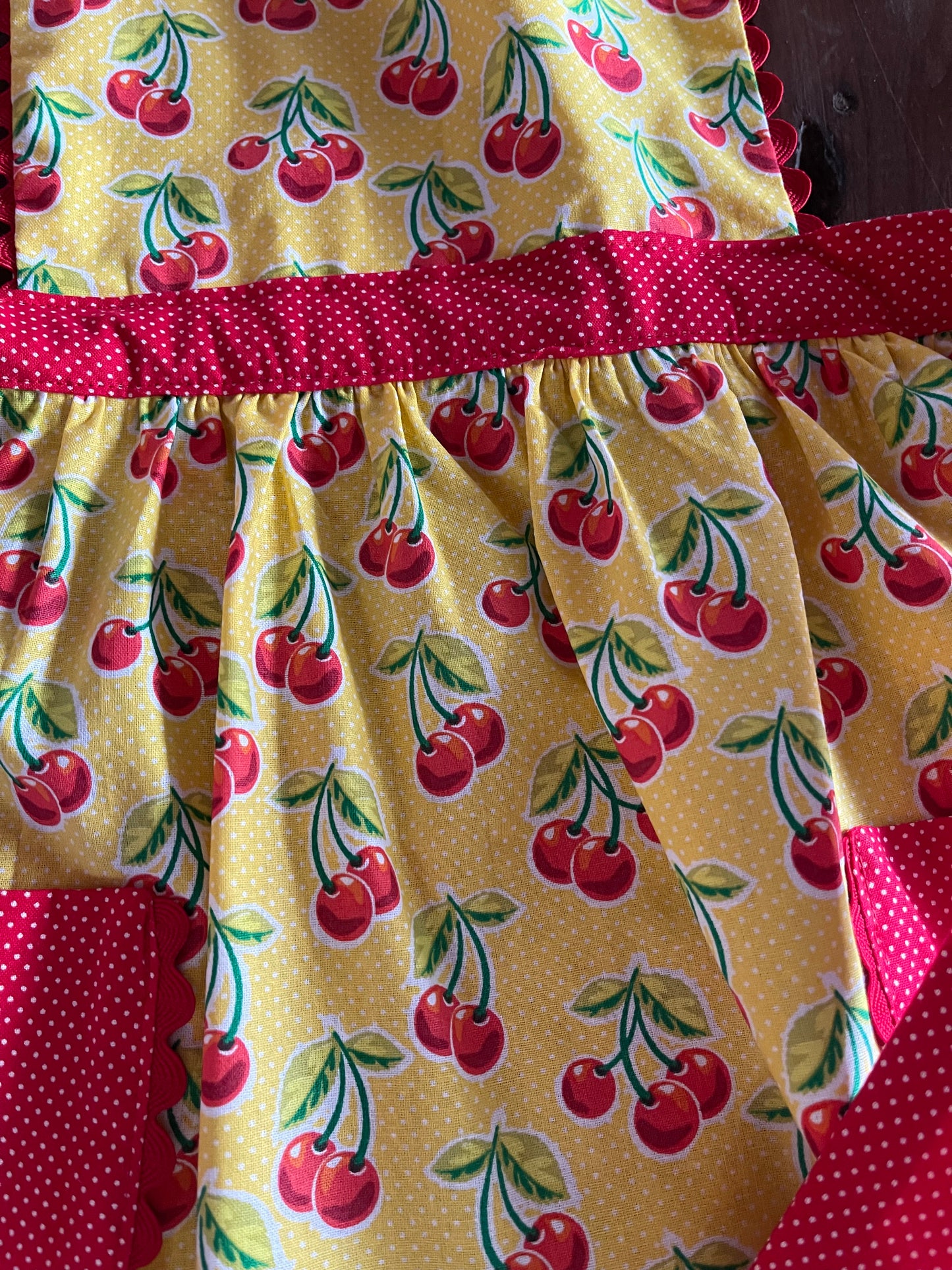 Vintage Replica Fabric Apron Set of 2 One Adult Size and One Child Size
