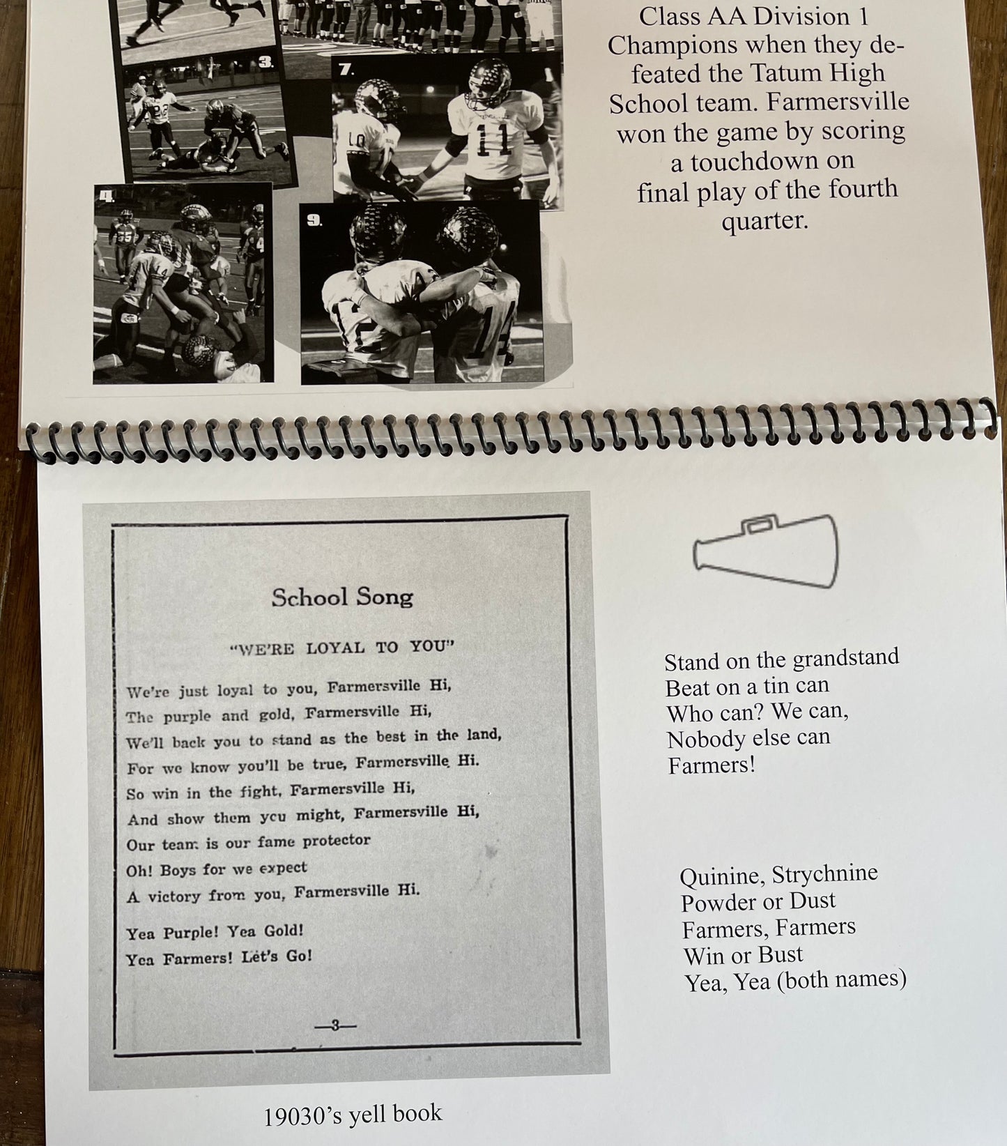 2026 Calendar “Farmersville Sports Traveling Through Time”