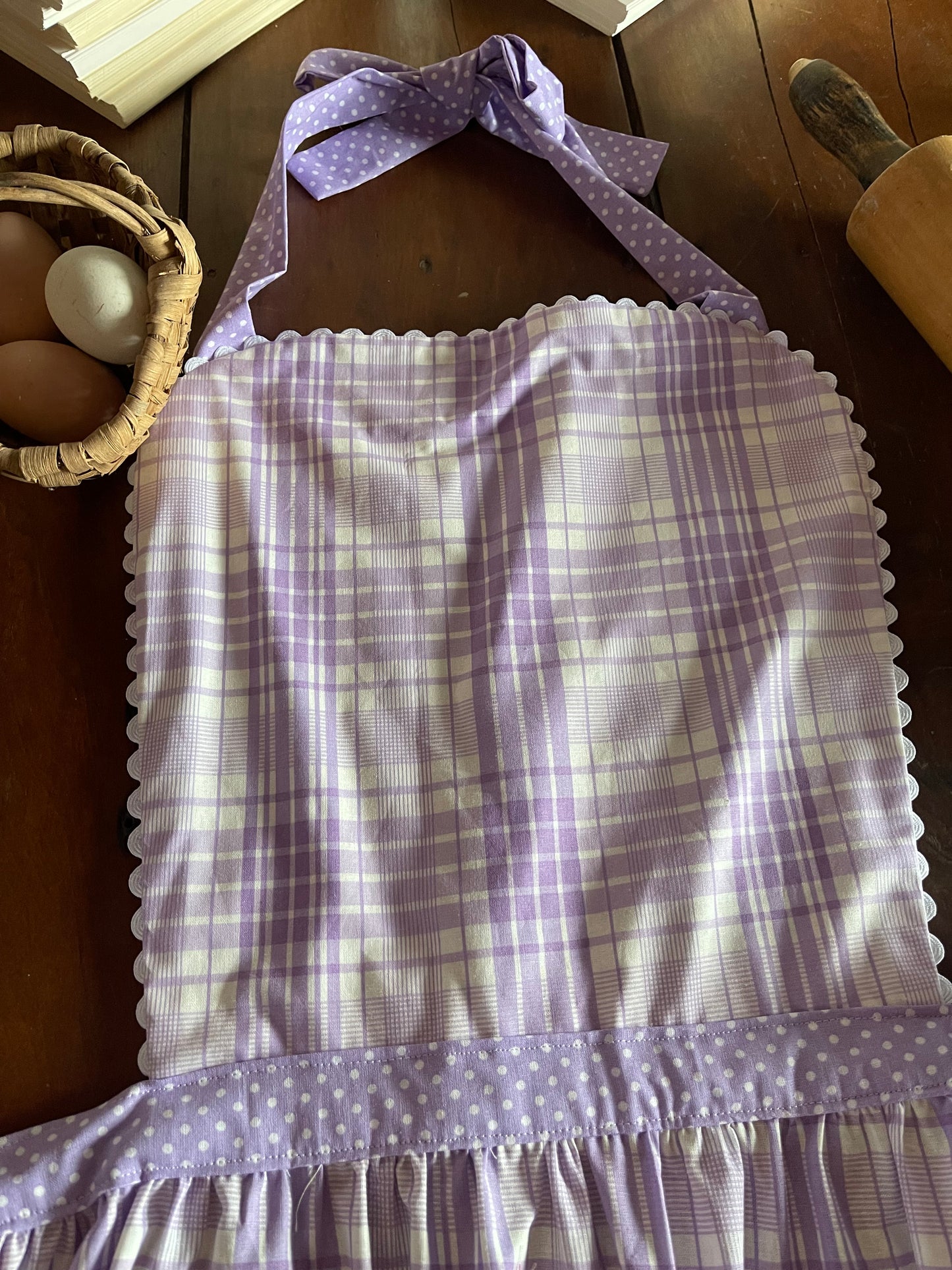 Vintage Replica Fabric Apron Set of 2 One Adult Size and One Child Size