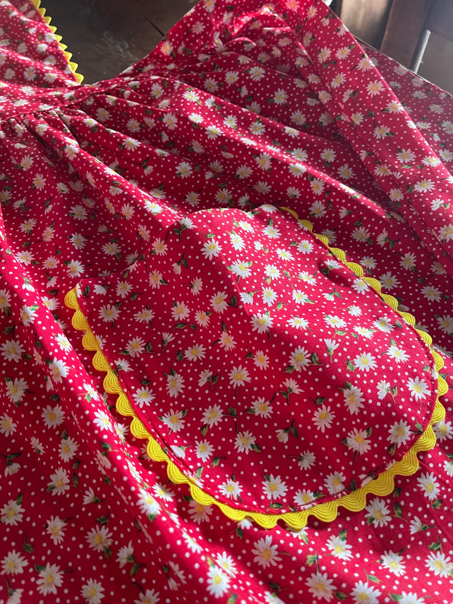 Vintage Replica Fabric Apron Set of 2 One Adult Size and One Child Size