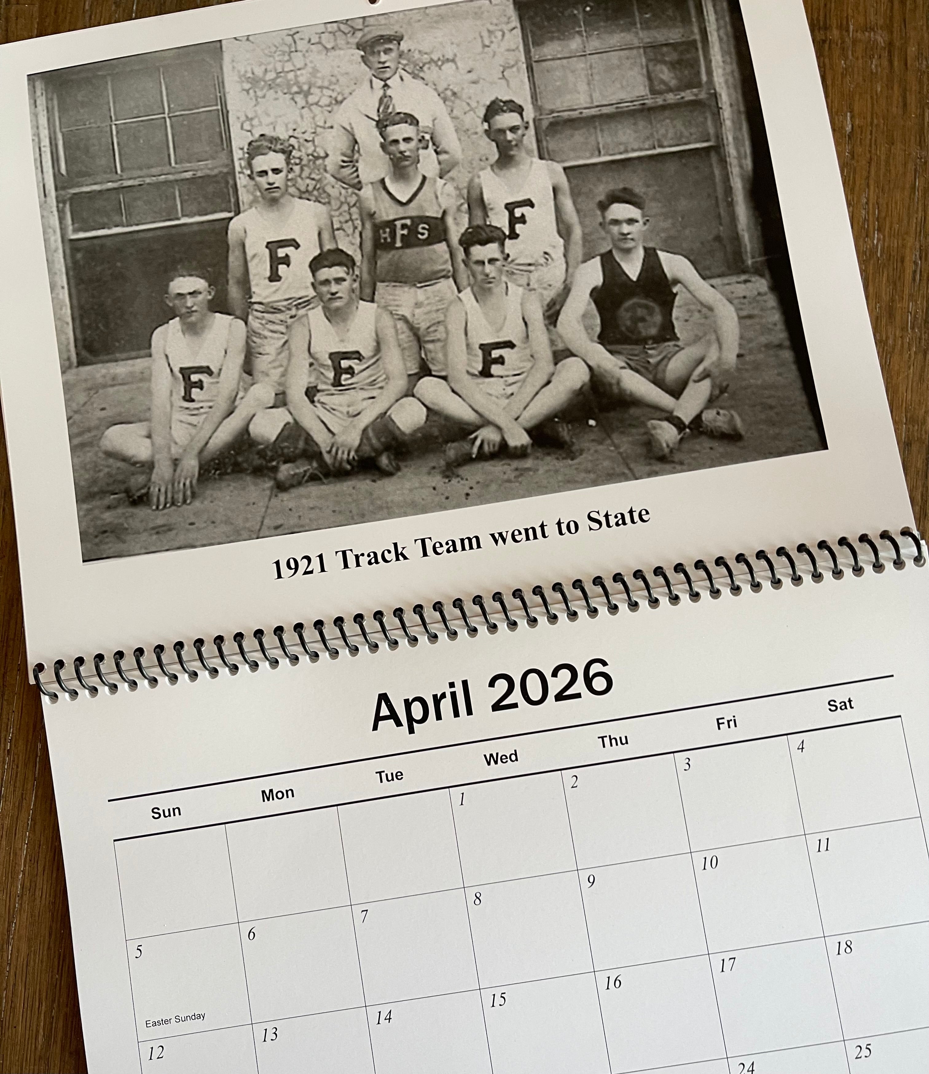 2026 Calendar “Farmersville Sports Traveling Through Time