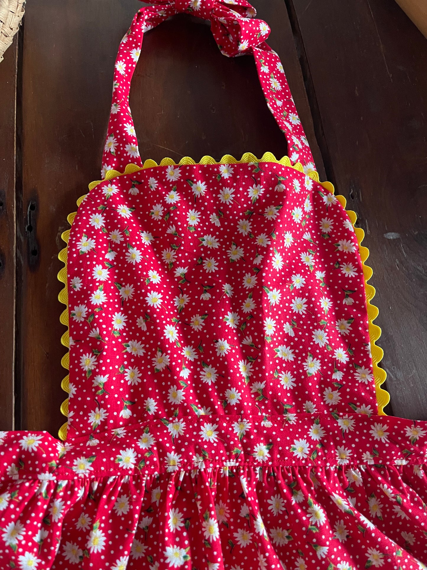 Vintage Replica Fabric Apron Set of 2 One Adult Size and One Child Size