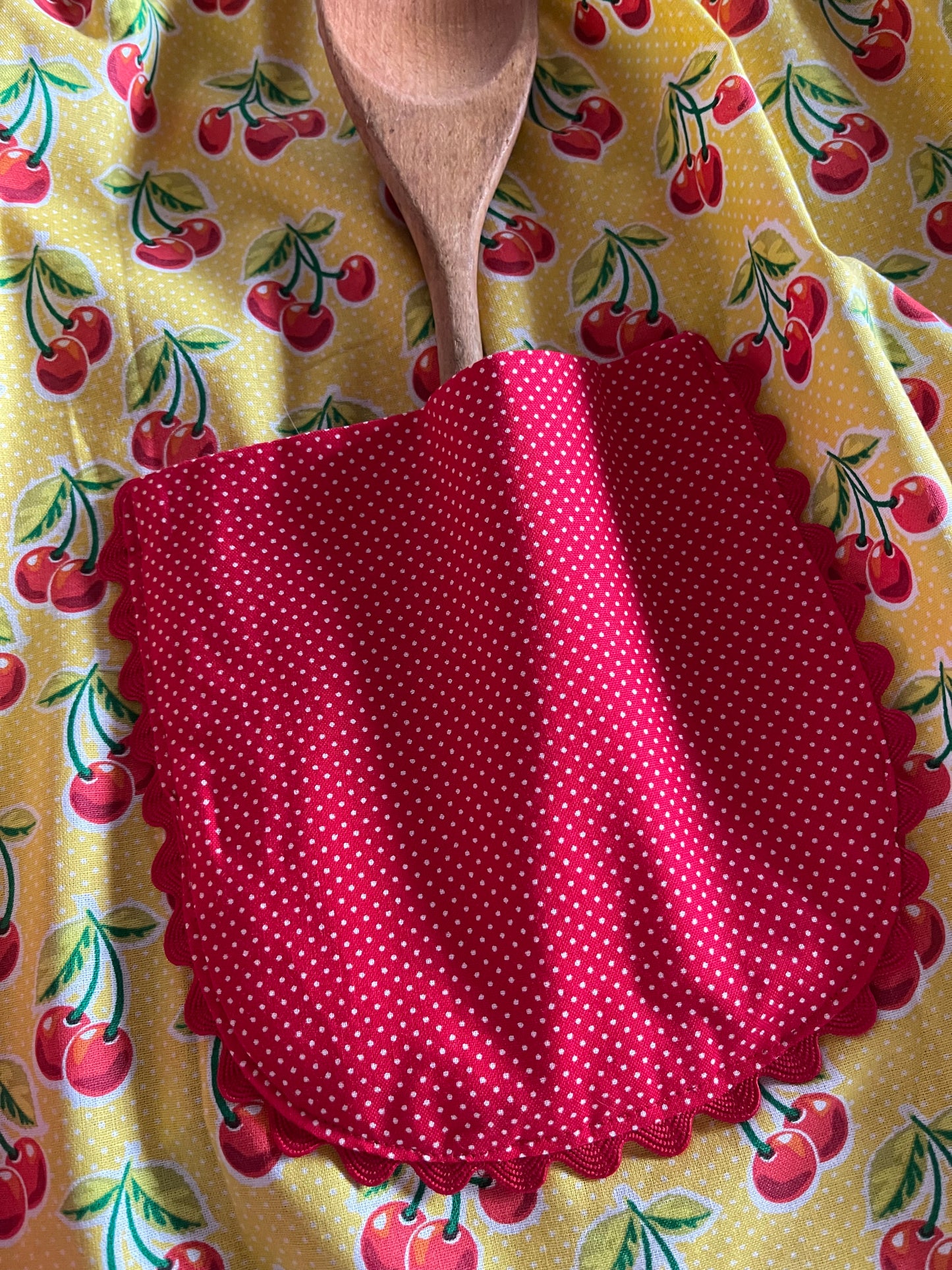 Vintage Replica Fabric Apron Set of 2 One Adult Size and One Child Size